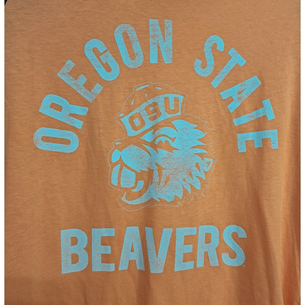 NWT '47 T-Shirt Orange. Long Sleeve. Oregon State Beavers. 100% Cotton LARGE - Picture 3 of 12